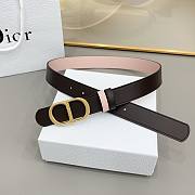 Colestore  Dior Reversible CD Icon Belt Brown and Pink Smooth Calfskin 20MM - 3