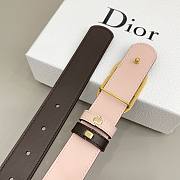 Colestore  Dior Reversible CD Icon Belt Brown and Pink Smooth Calfskin 20MM - 4