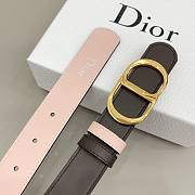 Colestore  Dior Reversible CD Icon Belt Brown and Pink Smooth Calfskin 20MM - 2