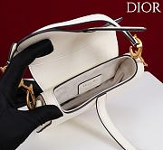 Colestore Dior Mini Saddle Bag with Strap Latte Grained Calfskin  19 x 15 x 6 cm - 4