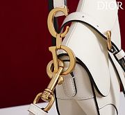 Colestore Dior Mini Saddle Bag with Strap Latte Grained Calfskin  19 x 15 x 6 cm - 3