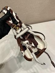 Colestore Prada Bonnie mini printed leather handbag White/Dark Brown 23.5 x 12 x 9cm - 5
