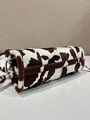 Colestore Prada Bonnie mini printed leather handbag White/Dark Brown 23.5 x 12 x 9cm - 4