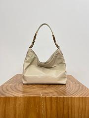 Colestore YSL  Saint Laurent HORTENSE small hobo in shiny leather in White 24.5 x 22.5 x 8.5 cm - 6