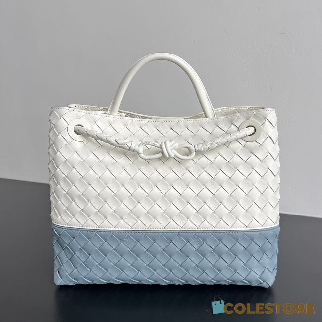 Colestore  Bottega Veneta Medium Andiamo in Alabaster/minera 32x25x11cm - 1