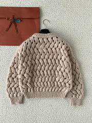 Colestore  Brunello Cucinelli Dazzling ZigZag Cables Jersey for Woman in Sand - 5