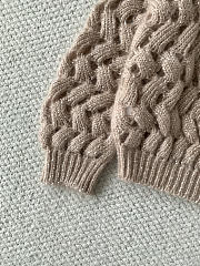 Colestore  Brunello Cucinelli Dazzling ZigZag Cables Jersey for Woman in Sand - 3
