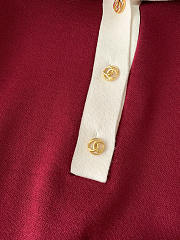 Colestore Chanel Fall Winter 2026 Pre-Collection   Cardigan - Wool, burgundy & white - 5
