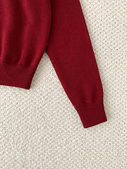 Colestore Chanel Fall Winter 2026 Pre-Collection   Cardigan - Wool, burgundy & white - 2
