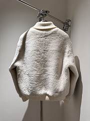 Colestore  Hermes Shearling Baseball Jacket White - 6