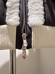 Colestore  Hermes Shearling Baseball Jacket White - 2