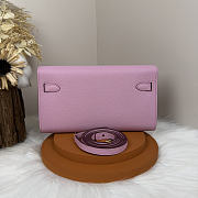 Colestore Hermes Mauve Sylvestre Epsom Kelly Woc Epsom Wallet Gold Hardware - 5