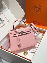 Colestore Hermes Kelly 25  Rose Sakura Palladium Hardware Epsom Leather 25cm - 1