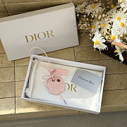 Colestore Dior Clover Bag Charm Pink Calfskin, Silver-Finish Metal and Red and Black Lacquer - 1