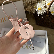 Colestore Dior Clover Bag Charm Pink Calfskin, Silver-Finish Metal and Red and Black Lacquer - 6