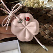 Colestore Dior Clover Bag Charm Pink Calfskin, Silver-Finish Metal and Red and Black Lacquer - 4