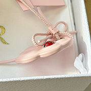 Colestore Dior Clover Bag Charm Pink Calfskin, Silver-Finish Metal and Red and Black Lacquer - 3
