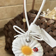 Colestore Dior Daisy Bag Charm Yellow and White Calfskin, Silver-Finish Metal and Red and Black Lacquer - 2