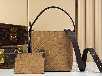 Colestore Louis Vuitton All In BB Beige Trench Embossed calfskin suede leather 16 x 18 x 12 cm
