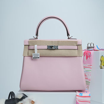 	 Colestore Hermes Kelly 25 Sellier in Mauve Pale Swift leather