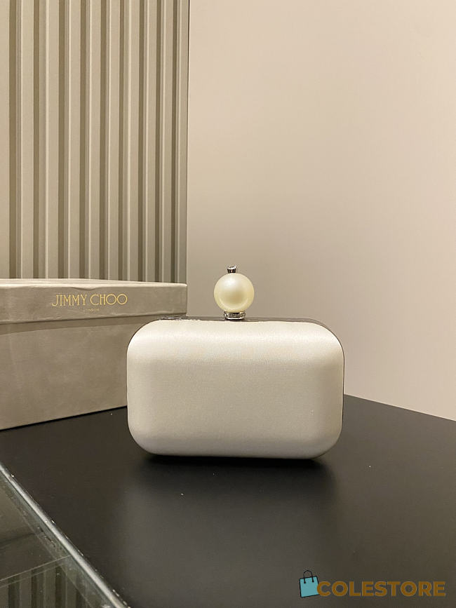Colestore  Jimmy Choo Cloud Ivory Mother of Pearl Clutch Bag  12x10x5cm - 1