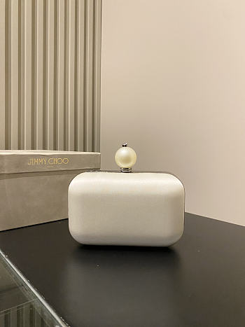 Colestore  Jimmy Choo Cloud Ivory Mother of Pearl Clutch Bag  12x10x5cm