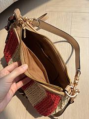 Colestore Coach Teri Shoulder Bag With Stripes And Charm Im/Red/Tan 24x15.2x7.6cm - 4