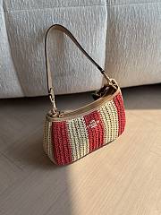 Colestore Coach Teri Shoulder Bag With Stripes And Charm Im/Red/Tan 24x15.2x7.6cm - 5