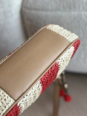 Colestore Coach Teri Shoulder Bag With Stripes And Charm Im/Red/Tan 24x15.2x7.6cm - 6