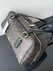 Colestore  Coach Sydney Shoulder Bag In Signature Canvas Gold/Walnut/Black 28x14x14cm - 6