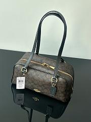 Colestore  Coach Sydney Shoulder Bag In Signature Canvas Gold/Walnut/Black 28x14x14cm - 4