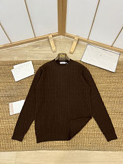 Colestore Brunello Cucinelli Classic Cable Knit Crewneck Sweater Brown - 6