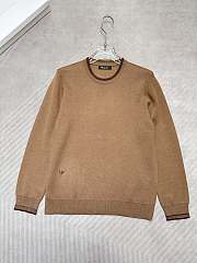 Colestore Loro Piana Noyava Contrast-Trim Crewneck Sweater Camel - 1