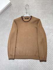Colestore Loro Piana Noyava Contrast-Trim Crewneck Sweater Camel - 2