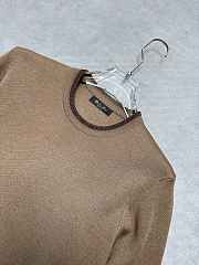 Colestore Loro Piana Noyava Contrast-Trim Crewneck Sweater Camel - 6