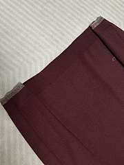 Colestore Loro Piana Noyava Contrast-Trim Crewneck Burgundy - 3