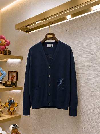 Colestore Dior Colibri Cardigan, Regular Fit Blue Cotton Knit 