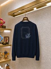 Colestore Dior Colibri Cardigan, Regular Fit Blue Cotton Knit  - 5