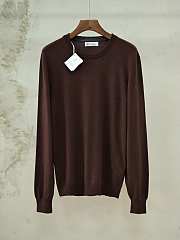 Colestore Brunello Cucinelli Brown Crew Neck Knit Sweater - 1