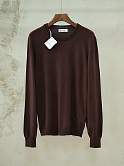 Colestore Brunello Cucinelli Brown Crew Neck Knit Sweater - 5