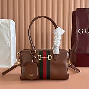 Colestore   Gucci Borsetto medium boston bag in chestnut leather 28X15X10cm - 1