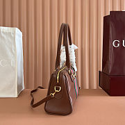 Colestore   Gucci Borsetto medium boston bag in chestnut leather 28X15X10cm - 5