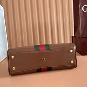 Colestore   Gucci Borsetto medium boston bag in chestnut leather 28X15X10cm - 4