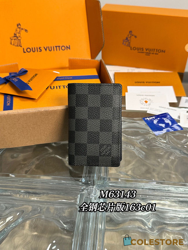 Colestore Louis Vuitton Pocket Organizer  Damier Graphite Canvas  7.5 x 11 x 1 cm - 1