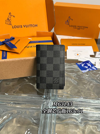 Colestore Louis Vuitton Pocket Organizer  Damier Graphite Canvas  7.5 x 11 x 1 cm