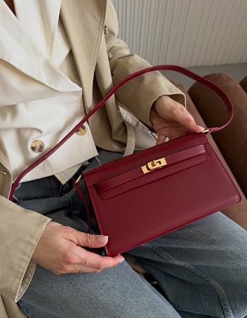 Colestore Hermes Kelly Elan rouge H box leather 27