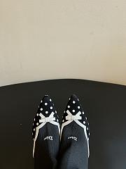 Colestore Dior Romance Ankle Boot Black Cotton Embroidered with White PolkaDior Motif - 3