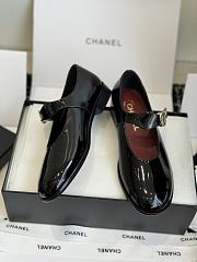 Colestore Chanel Mary Jane Flats Patent Leather Black with Gold CC Turnlock - 5