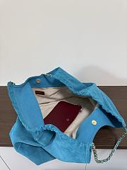 Colestore Chanel Fall Winter 2026 Pre-Collection   Shopping Bag   Suede Calfskin & Gold-Tone Metal  Blue  24.5 x 44.5 x 18cm - 5