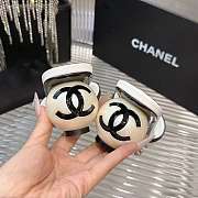 Colestore Chanel Mules  Lambskin  White & Black - 6